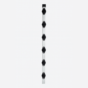Haste cantoneira tubular de 1 metro em aço galvanizado para instalação de cercas e concertinas.